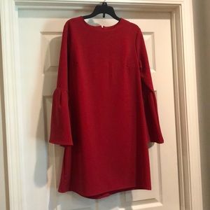 Red Bell Sleeve Dress